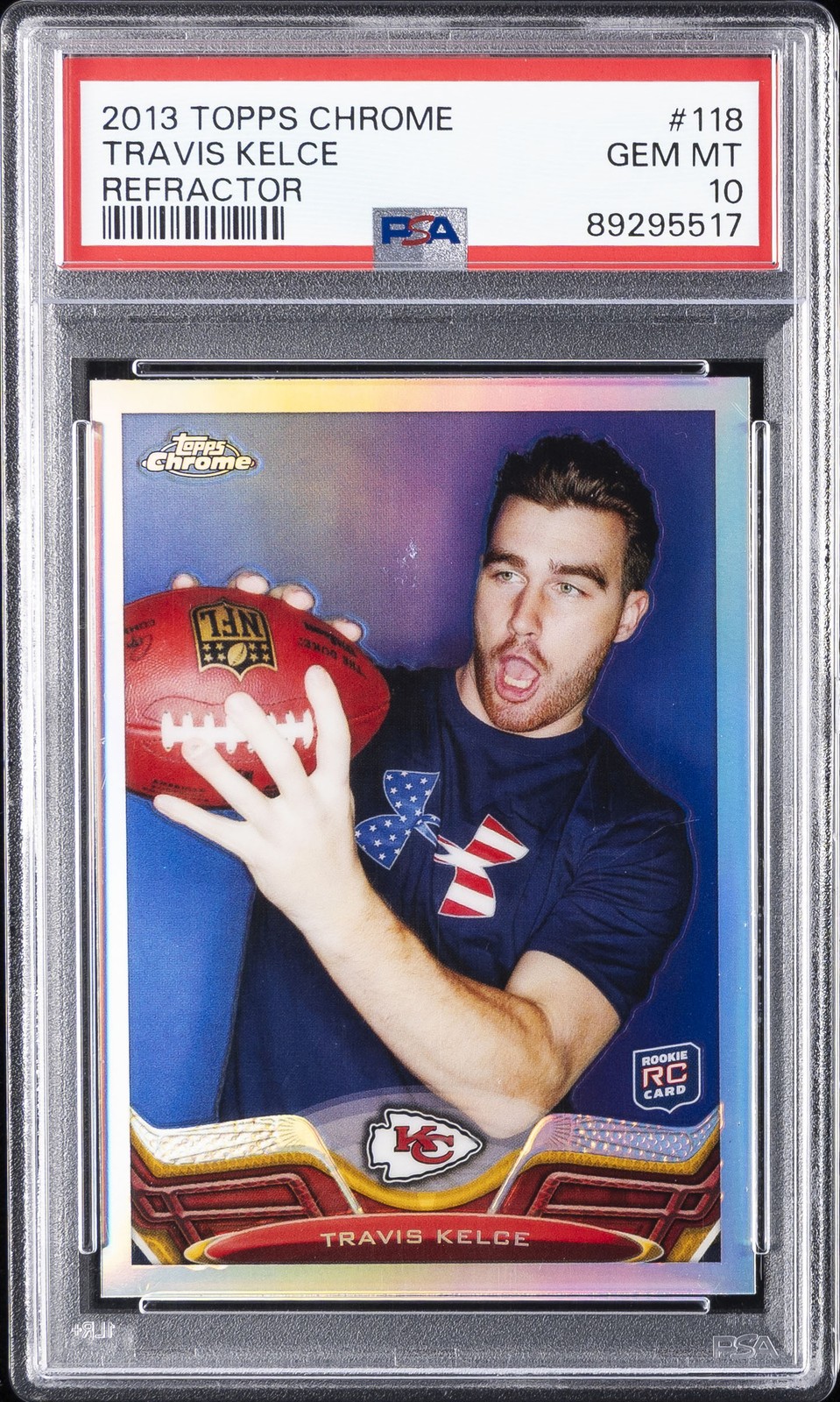 Travis Kelce Topps Chrome #118 Prizm Refractor