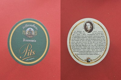 Hofbrauhaus Traunstein Josef Groll brewery beer mat beer
