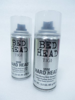 TIGI BED HEAD HARD HEAD EXTRA STRONG HOLD HAIRSPRAY 3 OZ 2 PCS Travel Size!