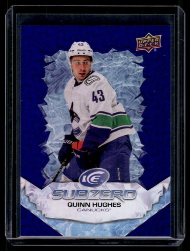 Quinn Hughes #SZ-QH 2022 Upper Deck Ice Hockey Sub Zero card