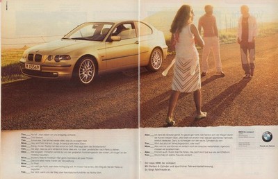 BMW 3er compact (E46) - Werbeanzeige Original-Werbung von 2001 (4)