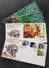 Malaysia Protected Mammals 1999 Tiger Bear Elephant Cat Wildlife (FDC) *see scan