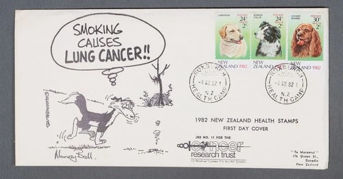 MayfairStamps New Zealand FDC 1982 Strip Health Stamps Dog Breeds First Day Cove