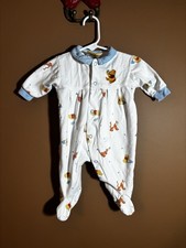 2000 Vintage Winnie The Pooh Footed Baby One Piece 0-3 Months Disney Baby