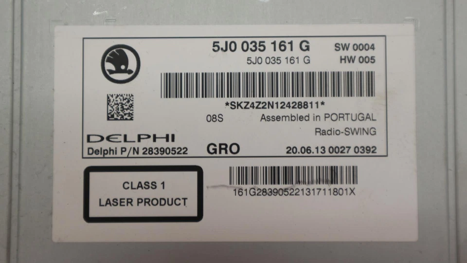 Skoda Roomster 5J Radio CD 5J0035161G (kein code vorhanden) - Bild 4 von 4