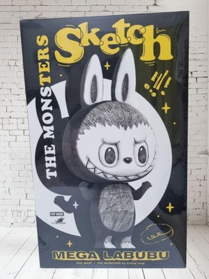 POP MART THE MONSTERS MEGA LABUBU 400% Sketch popmart Action 