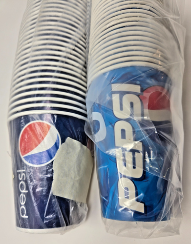 LOT of 100+ Vintage PEPSI COLA 12 oz SOLO Wax Paper Cups (Open Packs ...