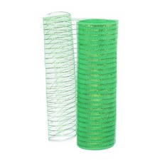 Decorative Mesh Ribbon, 10" x 10 Yard Mesh Ribbon Roll, Bright Green
