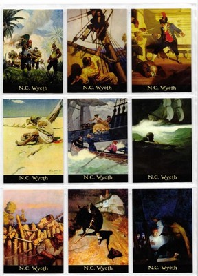Pirates & Privateers Series 2. N.C. Wyeth Pirate Art 14- Card Set. RRParks 2024