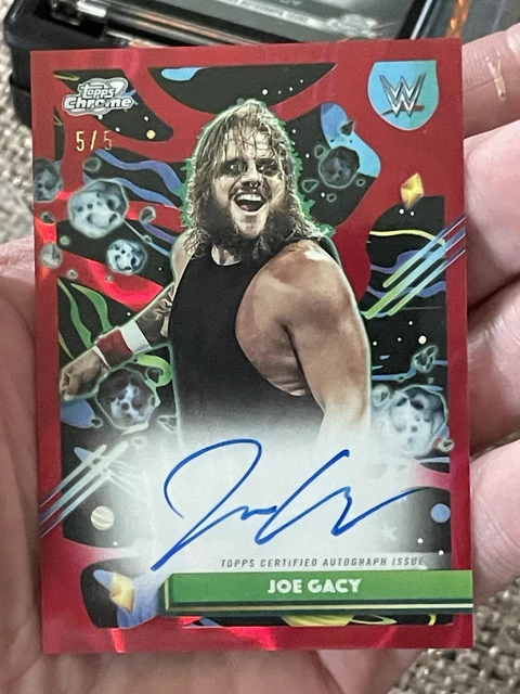 2026 Topps WWE Cosmic Chrome Joe Gacy RED Solar Flare On Card Auto #’D 5/5 🔥