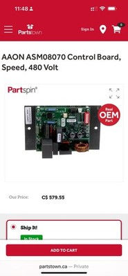 Aaon ASMO 08070 Motor Speed Controller 480 V Org OEM part New