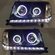 For Toyota Land Cruiser 100 2006 2007 Headlight Set Black Led White Headlight