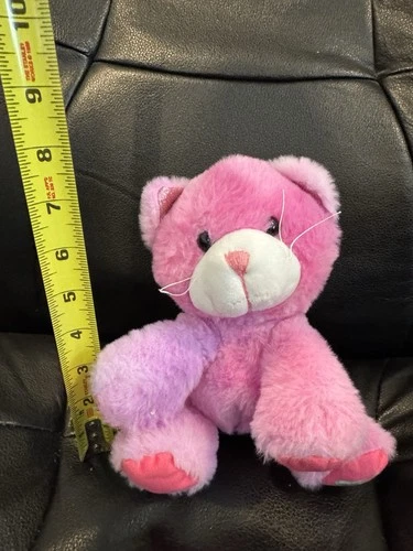 Hershey's Kisses Pink & Purple Plush Cat w/ Red Kisses Ribbon, Candy & Nuts