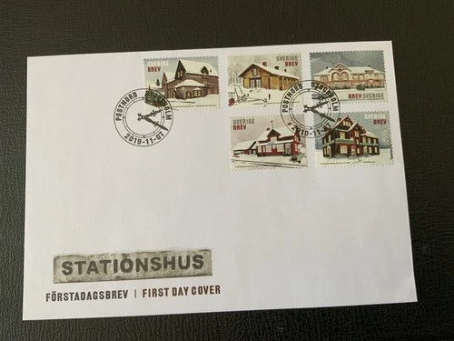 Sweden 2019 #2847a-e Train Stations - FDC