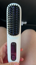 Portable Wireless Hair Straightener Comb USB Charge 3-Temp Negative Ion Travel
