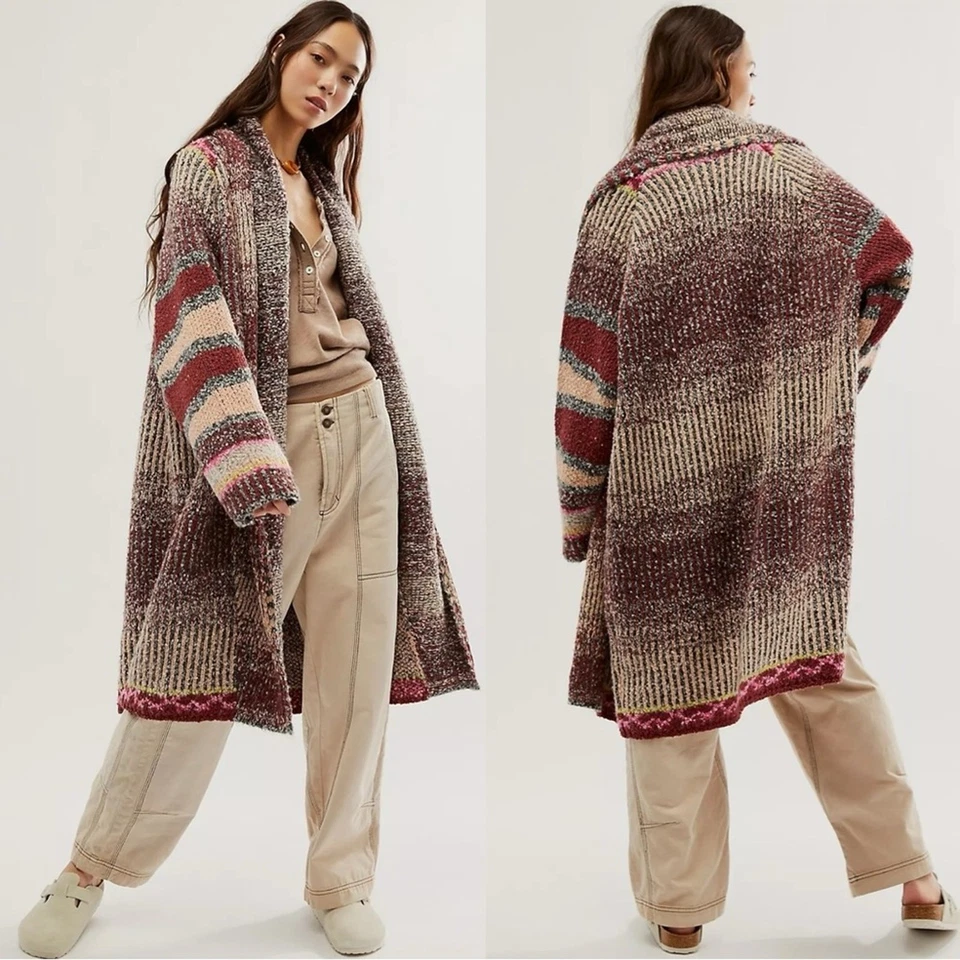 Cárdigan suéter abrigo Free People XL Found My Bff Cardi azúcar y especias Foto 4 de 4