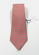 Fish Necktie Vineyard Vines Pink 100 Silk New