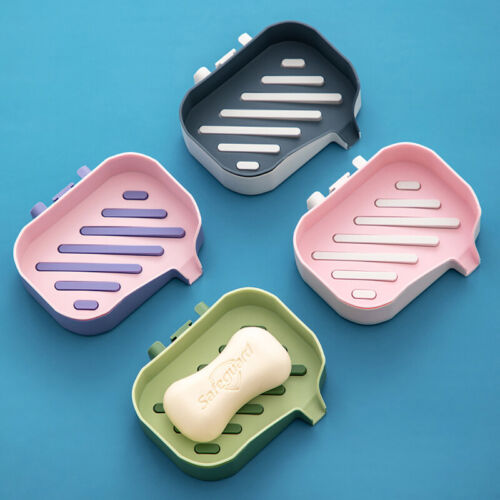 Soap Dishes Box Wall Mount Soap Tray Holder For Bathroom Double Layer Soap Rack - Picture 5 of 13