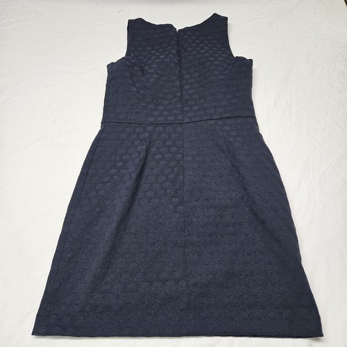 Banana Republic Women's Navy Blue Sleeveless Sheath Dress Eyelet Lined Size 8 - Picture 3 of 13
