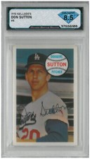 1970 Kellogg's DON SUTTON #8 💎 DSG 8.5 NM/Mint