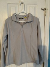 Cabelas Women Size M Pullover with short zipper Light Gray Great Condition