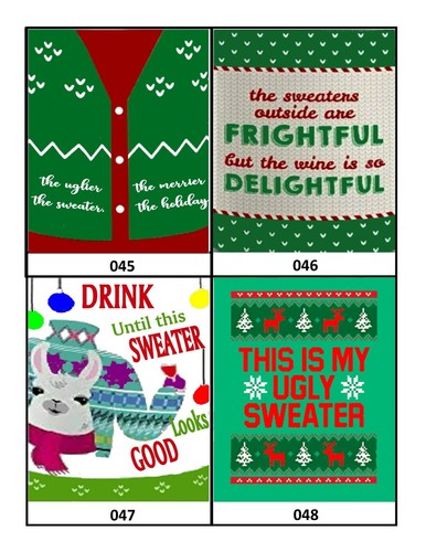 Etiqueta de botella de vino pegatinas de Navidad 4 ct. por página. - Imagen 13 de 17