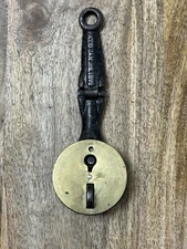 Antique Vintage Padlock Trunk Lock Patent Jan 22 1878 No Key