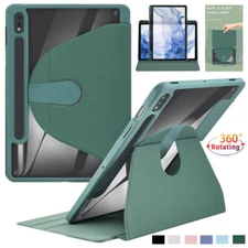 Rotate Leather Smart Case Flip Cover Fr Samsung Galaxy Tab A9+ S9 FE Plus Tablet