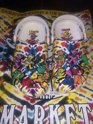 mens crocs shoes chinatown market x crocs grateful dead