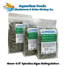 16mm-5/8" MED/LG Spirulina, Algae  Veggie Sinking Wafers, All Tropical Fish