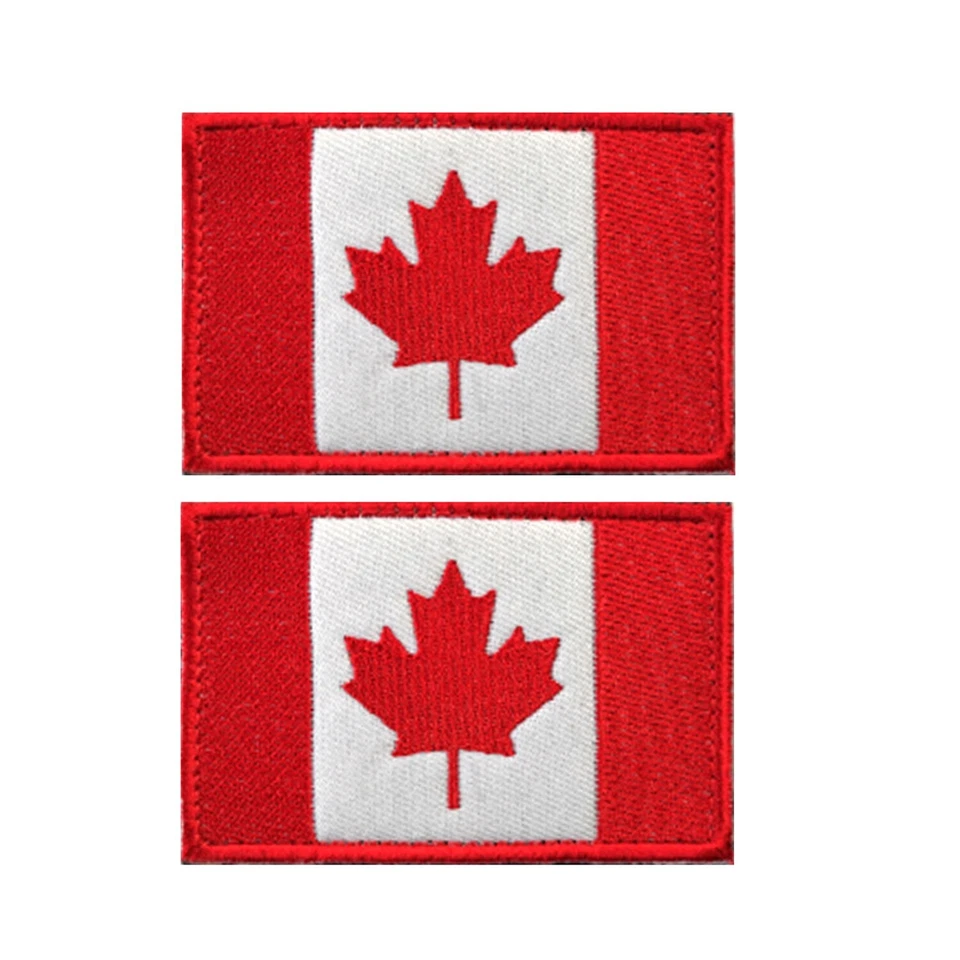 5MLGgoods Canada Flag Embroidered Patch, with Hook and Loop (2pcs) - Image 3 of 4
