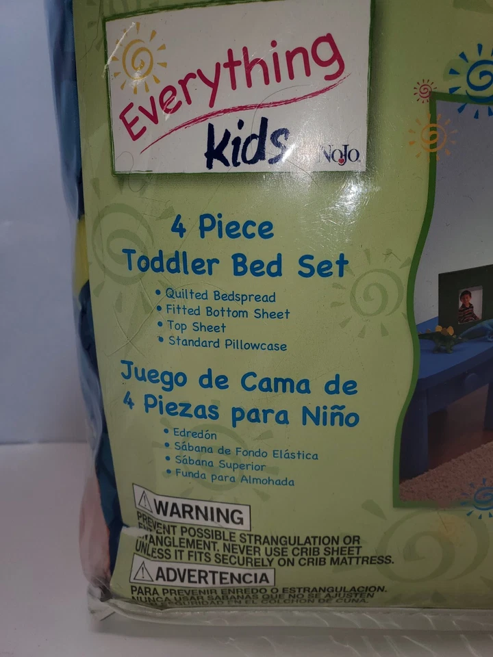 Juego de cama Everything Kids Animal Print Dinosaurios 4 piezas para niños pequeños nuevo sin usar  Foto 4 de 4