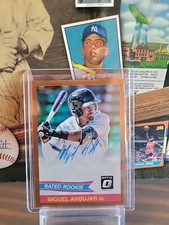 2018 RATED ROOKIE Optic Miguel Andujar ON CARD AUTO  CAROLINA GOLD SSP RETRO!