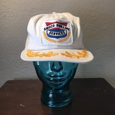 Vintage Amoco Drilling Serivces Trucker Hat USA Made Scrambled Eggs