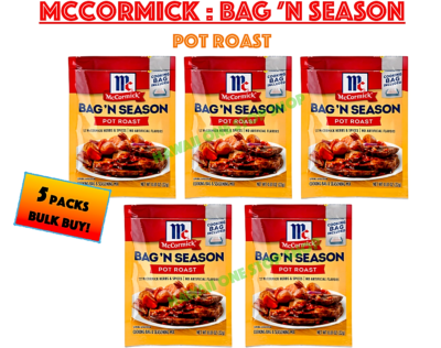 5 McCormick Bag 'n Season POT ROAST Seasoning Mix 5 packs BULK BUY NEW |  eBay