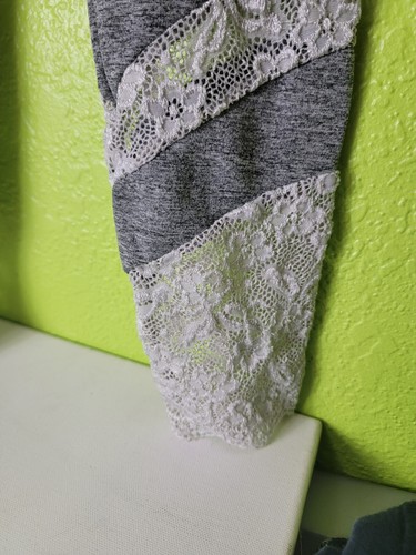 Soho Sport Pants Gray White Lace Activewear Leggings Kids 10/12 - Picture 2 of 5