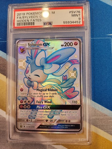 2019 Pokemon S&M Full Art Sylveon GX #SV76 Hidden Fates PSA 9