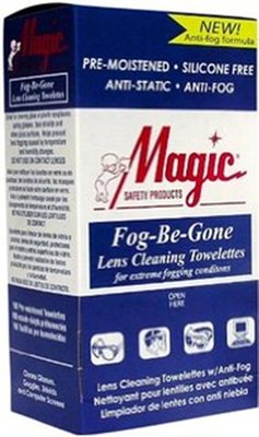 Magic Safety Lens Cleaning Towelettes, 100 Wipes Per Box, Fog-Be-Gone