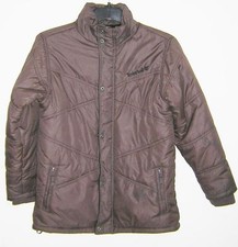 TIMBERLAND BROWN QUILTED PUFFER NYLON POLAR FLEECE JACKET YOUTH LARGE 16/18 EUC