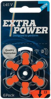 36x Extra Power Gr. 13 Hörgerätebatterien 6X 6er Blister PR48 Orange v. Rayovac