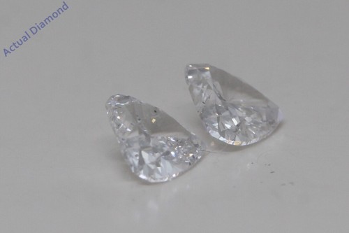 A Pair Of Heart Natural Mined Loose Diamonds (0.57 Ct,f Color,vs2-si1 Clarity) - Picture 3 of 4