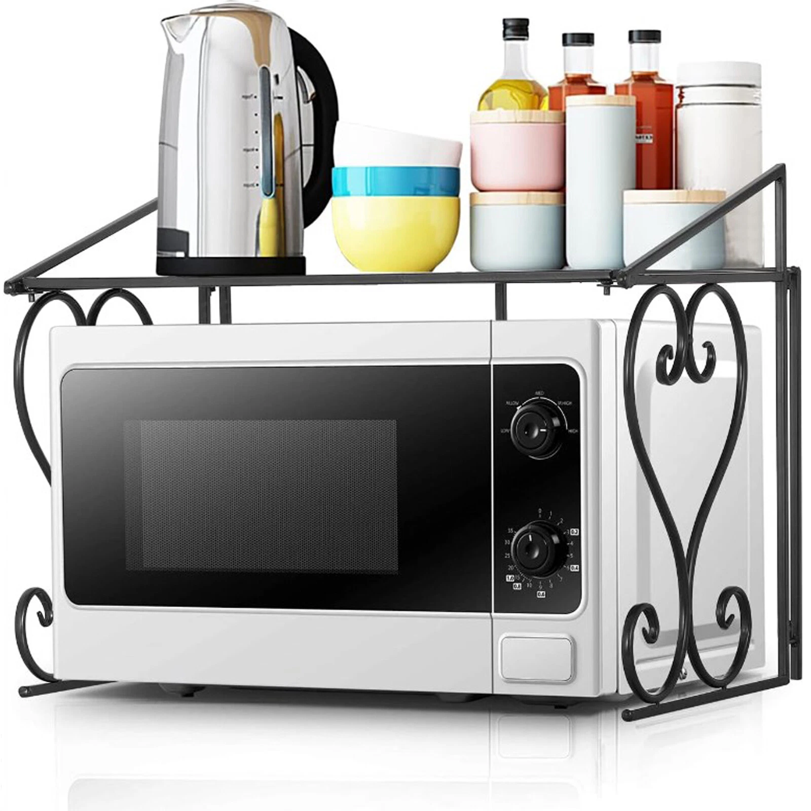 2 Tier Microwave Oven Shelf Kitchen Rack Counter Organizer Storage Holders New
Opens in a new window