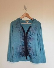 One World Live and Let Live  Zip Up Hoodie  Blue/Purple  Scales  Small