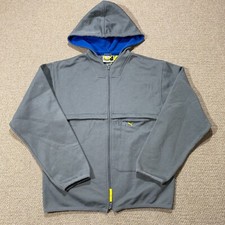 VINTAGE Puma Tracksuit Top Mens Small Loose Fit Grey Mesh Track Jacket 90s