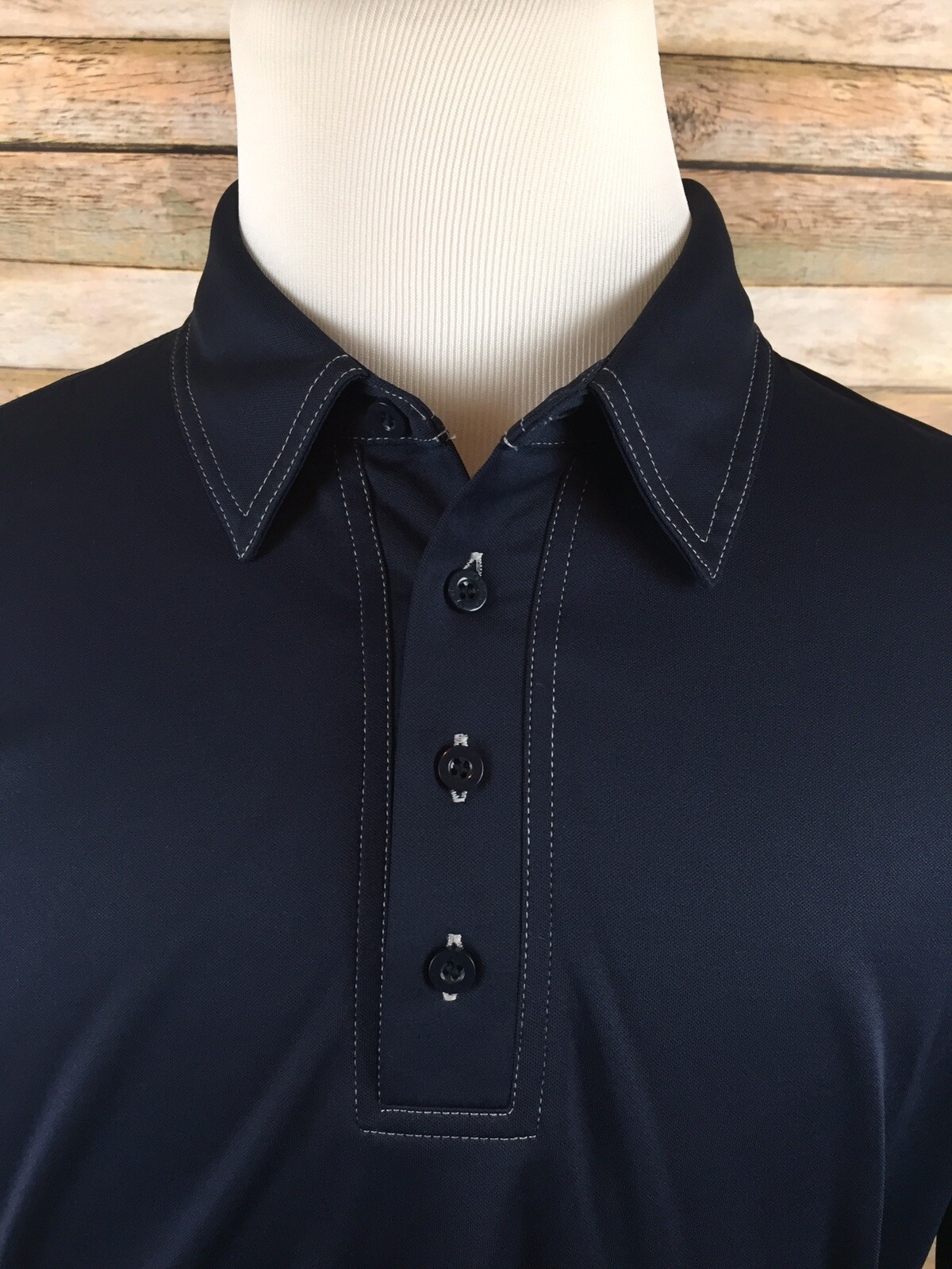 SUNICE Men's XStatic Blue Golf Polo Shirt Medium w/ Logo “Hood