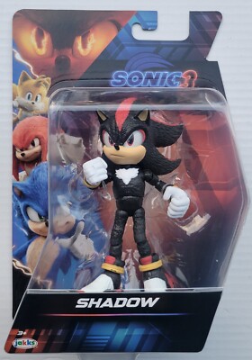 Sonic The Hedgehog 3 Movie SHADOW Figure Toy Jakks 2024 5  Rare Brand New