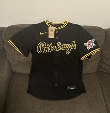 Camiseta Nike Auténtica Pittsburgh Pirates Alternate Limited Negra Para Hombre Talla: M