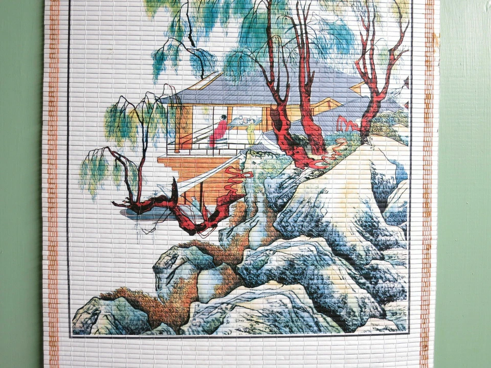 家居装饰中国卷轴画 山地画 "万城" 装饰 — 第 3/4 张图片