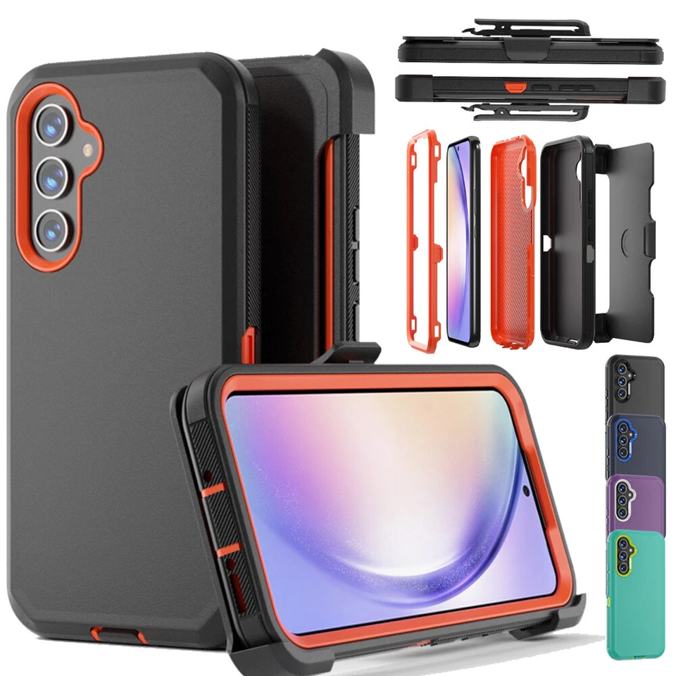 SUMMER_HOME For Samsung Galaxy A54 5G Case Hybrid Shockproof+Belt Clip Fit Otterbox Defender