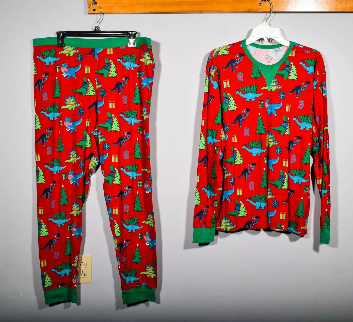 Dinosaur xmas pajamas hot sale